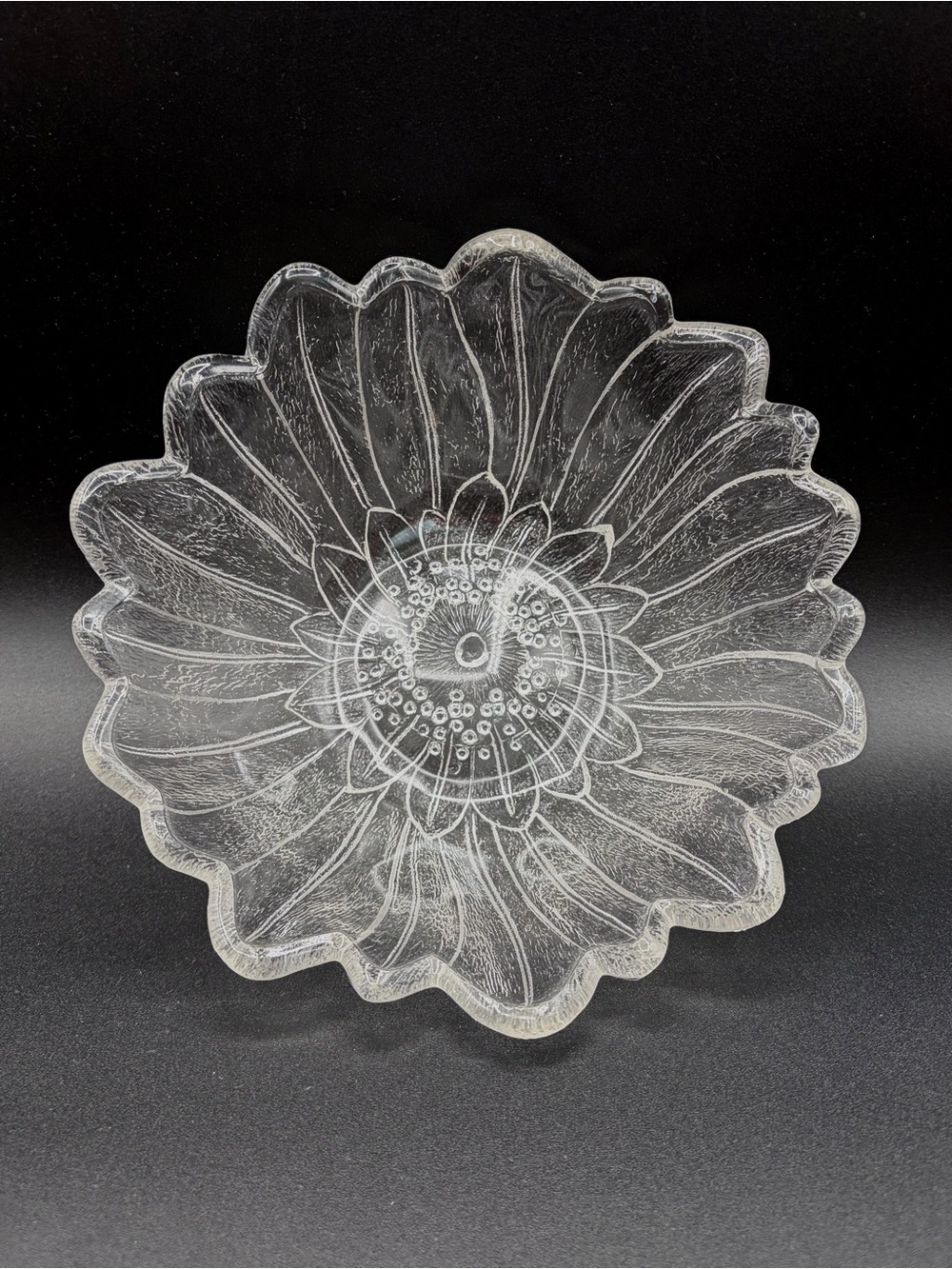 Lily Pons Clear Flower Shaped Bowl / Dish - Holiday Spring